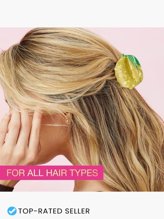 4pk Food-Themed Claw Clip Set Fun Acrylic Hair Clips for All Hair Types main image 5